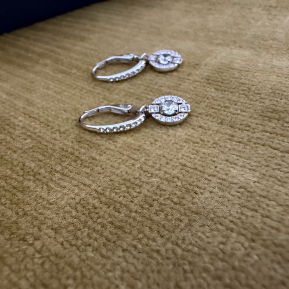 Swarovski Art Deco style Silver and Crystal Dangle Earrings, new with box - Picture 5 of 8